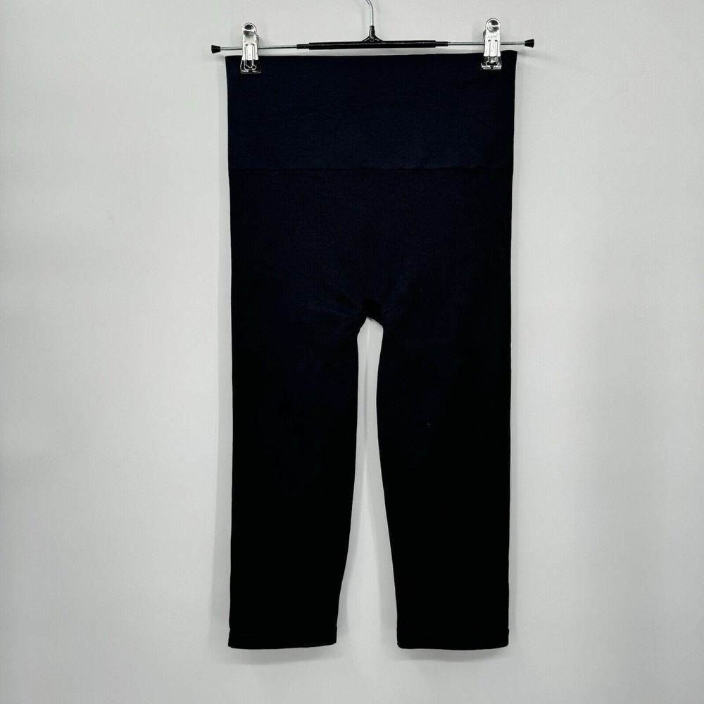 Blanqi M Everyday Cropped‎ Maternity Leggings Women Black Seamless Support Capri